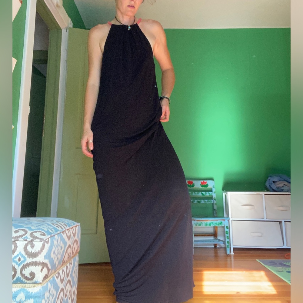 DIESEL Black Halter Maxi Dress sleeveless